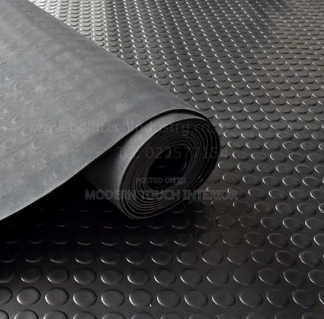 Slip-Resistant Rubber Coin Carpet