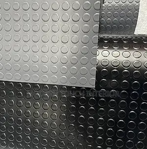Grey and Black Coin Carpet