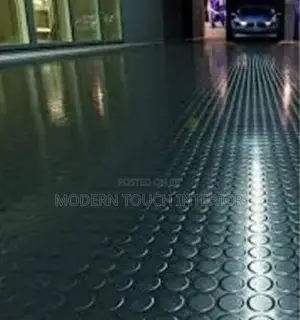 Durable, Non-Slip Black Coin Carpet