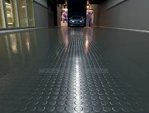 Black Coin Non-Slip Rubber Carpet