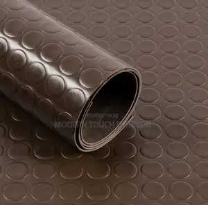 Non-Slip Brown Coin Carpet