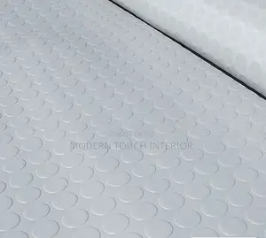 Light Grey Rubber Coin Carpet