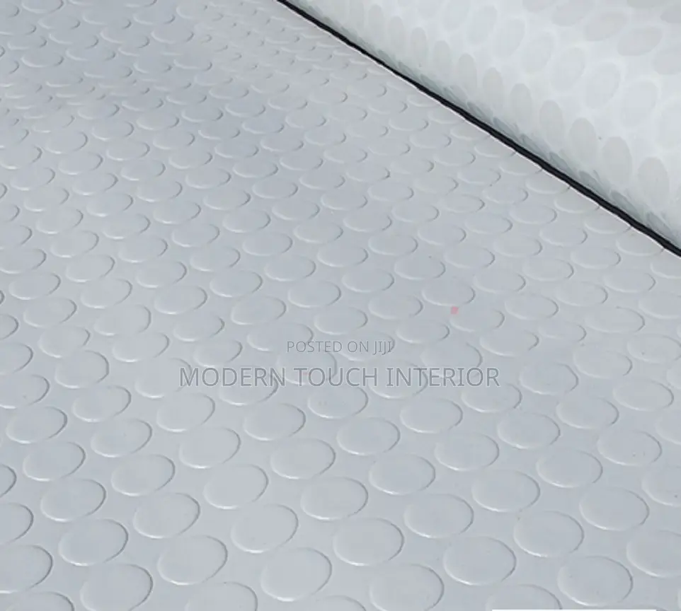 Light Grey Rubber Coin Carpet