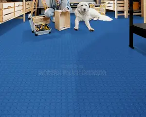 Blue Rubber Coin Carpet