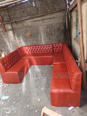 Brown U Shaped Restaurants and Bar Couches