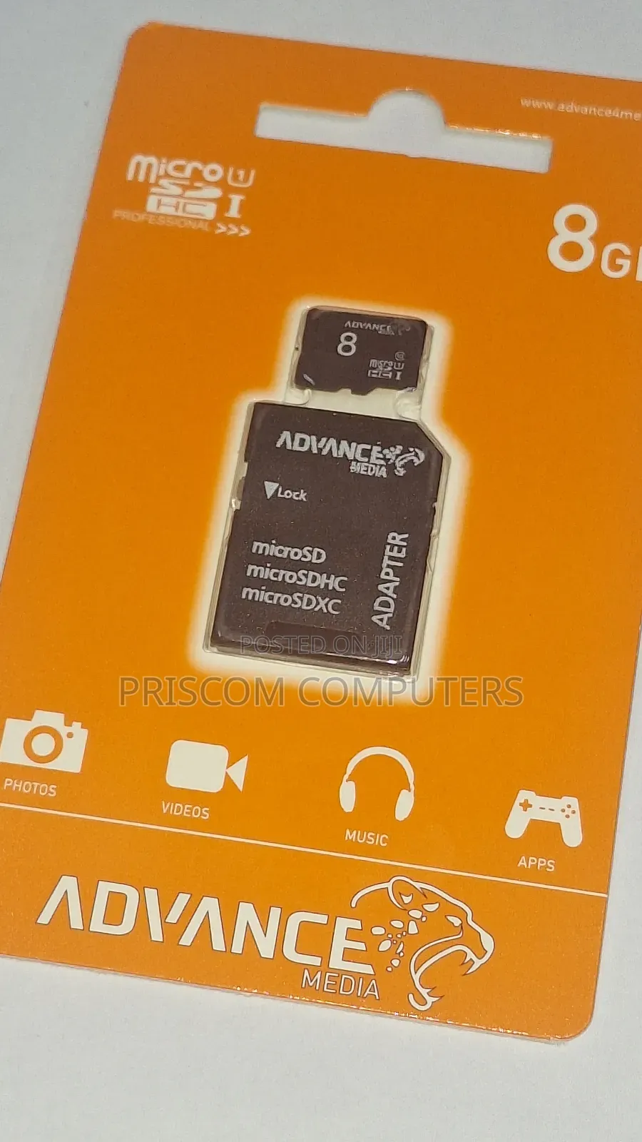 8GB Advance Microsd Memory Card With Reader