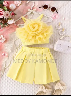 Kids Yellow/Pink Skirt Set