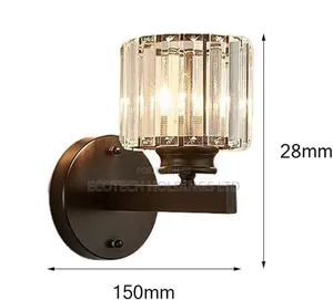 Generic Modern Crystal Glass Wall Brackets Light Hb7
