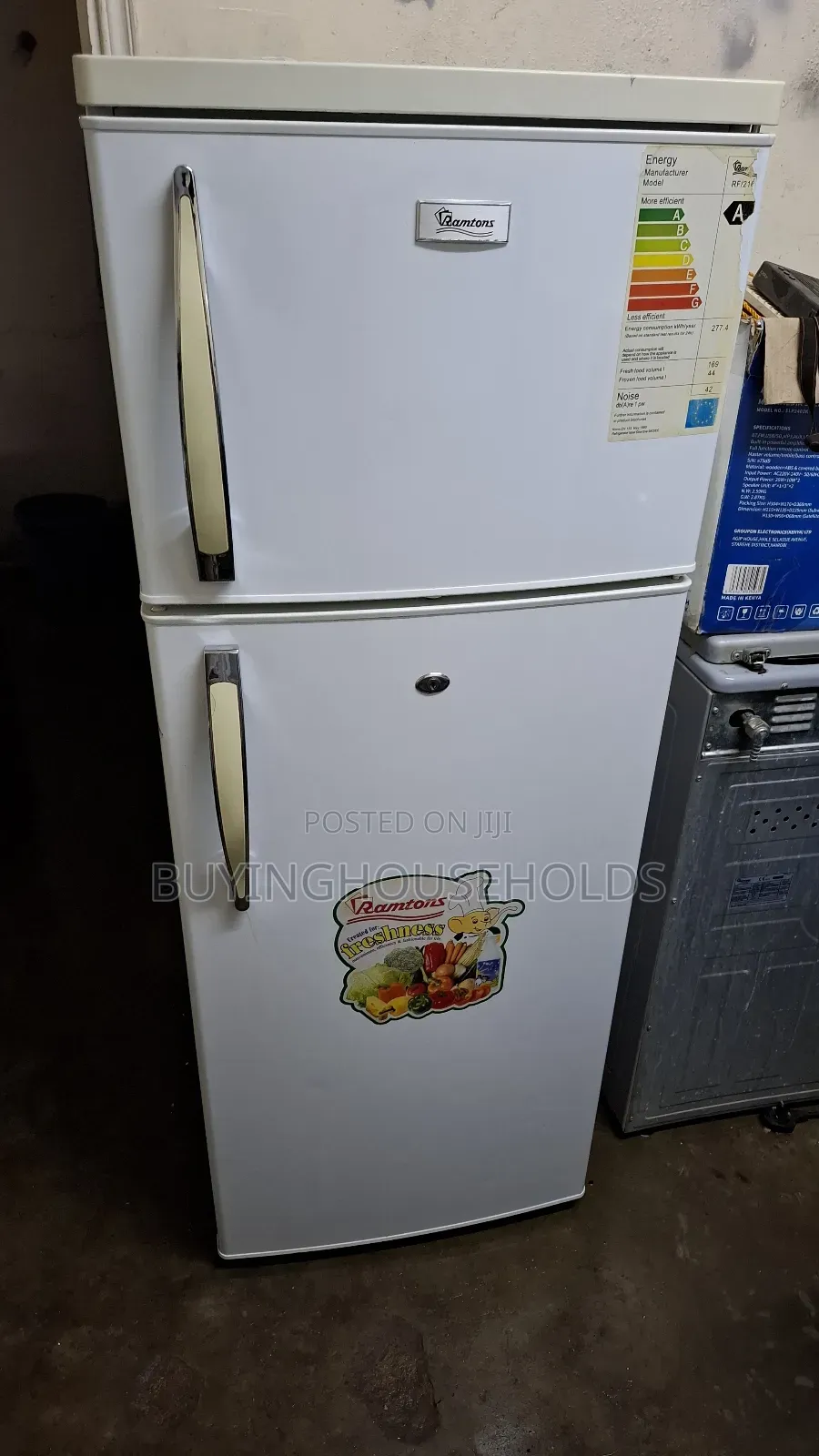 Ramtons 213L Two Door Fridge