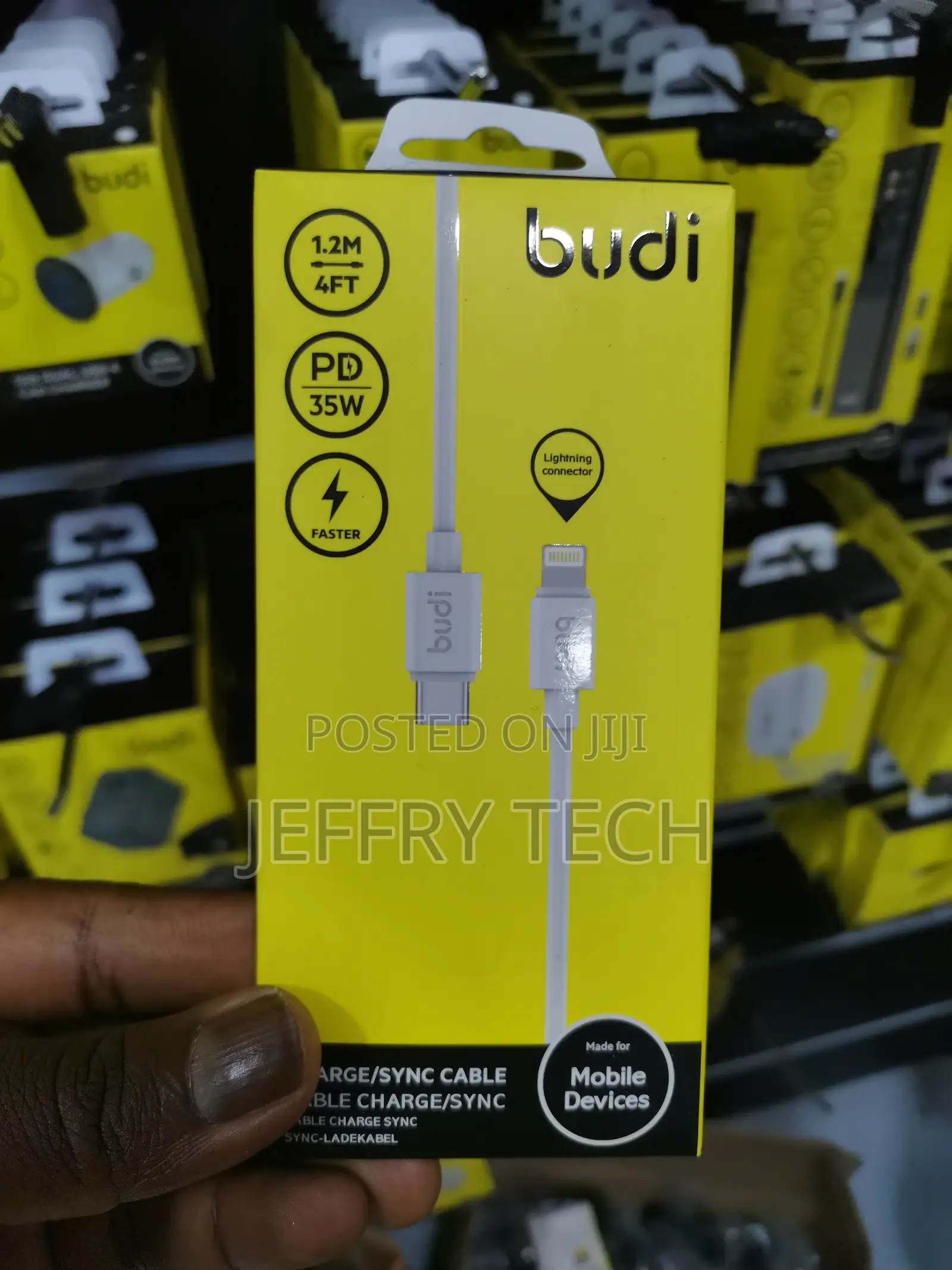 Budi 35w Type-C to Lightning Fast Charging Data Cable 1 Met