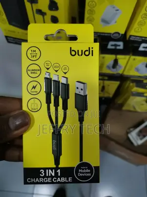 1.2m 3-in-1 USB Charge Cord Compatible With Phone/Type C/Mic