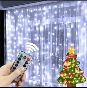 LED Neutral Light Curtain Fairy Christmas Lights* + Remote