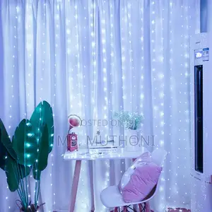 LED Neutral Light Curtain Fairy Christmas Lights* + Remote