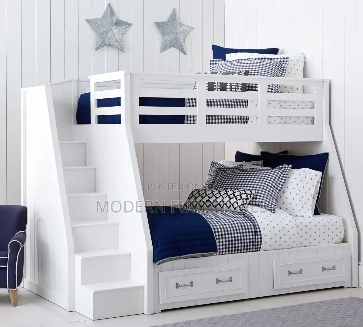 Staircase Double Decker Bed With Under Drawers