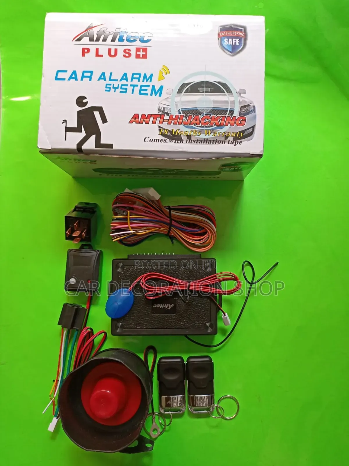 Afritech+ Car Security Alarm System With Immobilizer