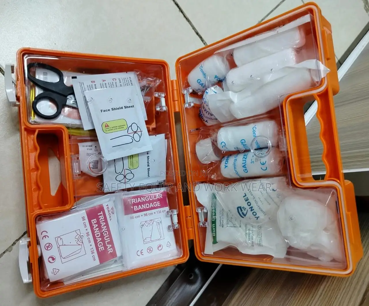Red Metal First Aid Box