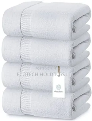 Fashion 90 by 150 White Towel 5fw