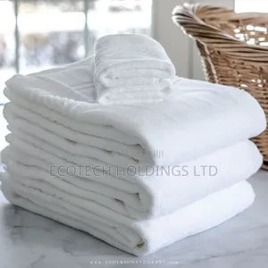 90 by 165 Bathroom Towels (White) H4r