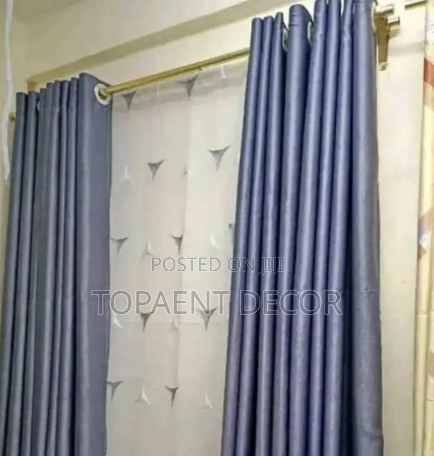 Grey Window Curtains and Matching Sheer