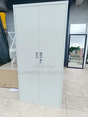 2 Door Gray File Cabinet