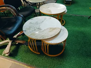 Twin Marble Coffee Tables.
