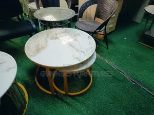 Marble Top Round Table.