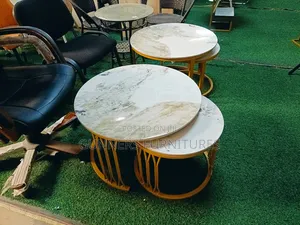 Marble Top Round Table.
