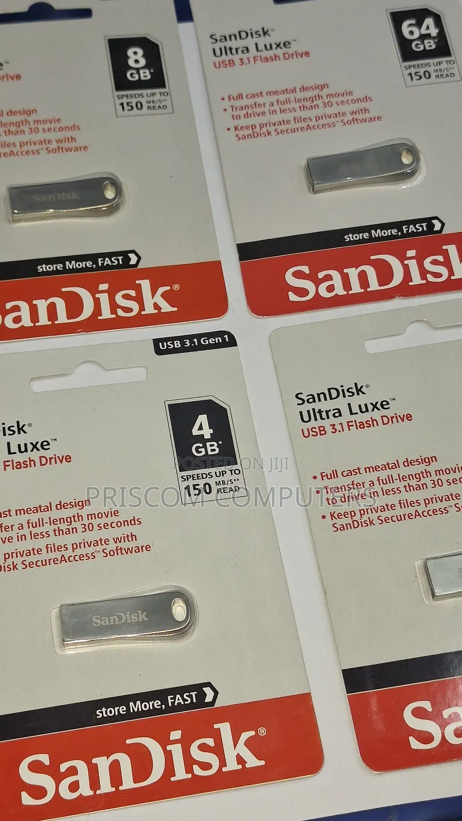 Sandisk Ultra Luxe Flash Disk 8GB,16gb, 32GB, 64GB, 128GB