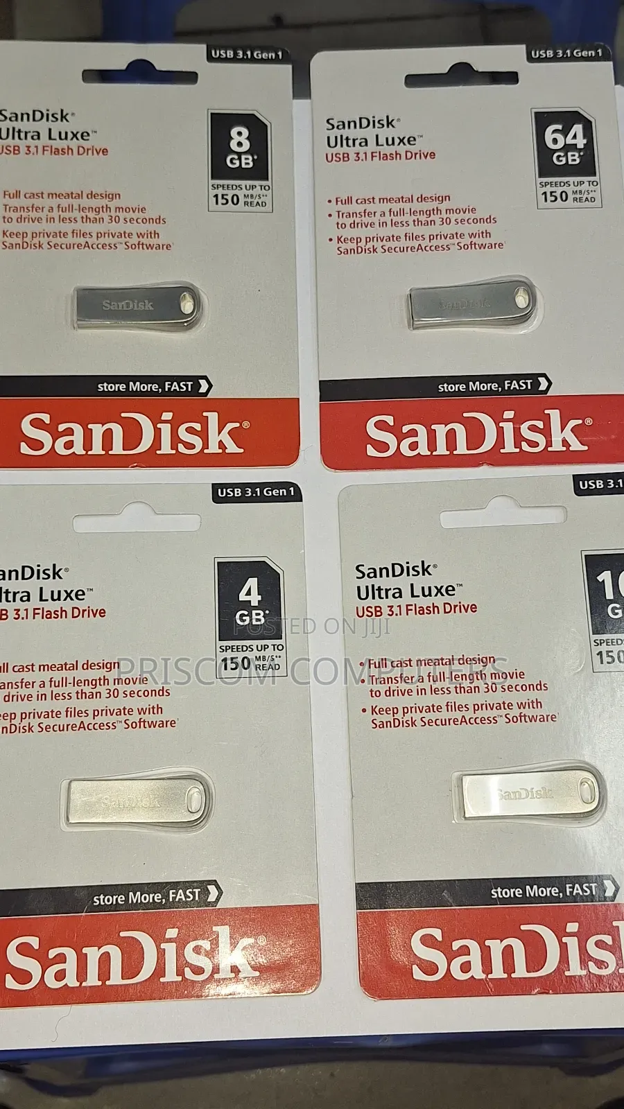 Sandisk Ultra Luxe Flash Disk 8GB,16gb, 32GB, 64GB, 128GB
