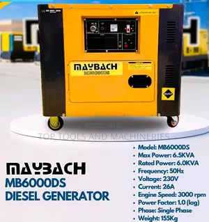 Maybach 6.5kva Single Phase Silent Diesel Generator