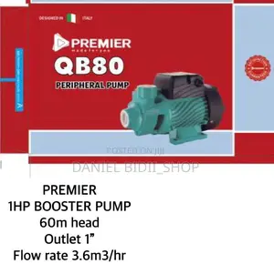 1hp Peripheral Booster Pump 60m Head 1inch
