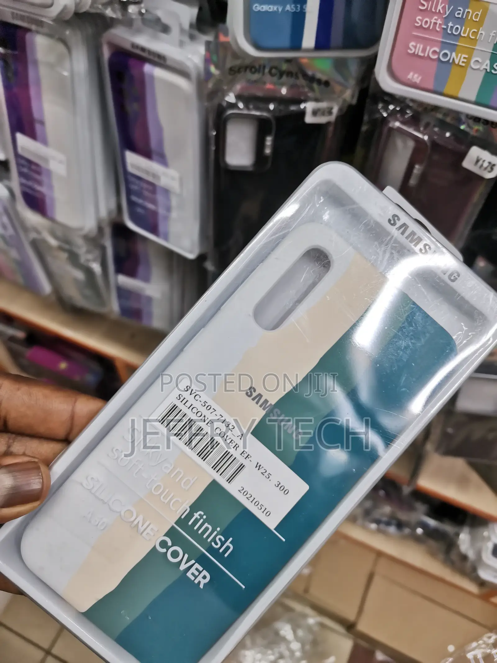 Samsung Galaxy A50, Rainbow Pattern Soft Back Case