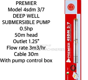 Premier 0.5hp 50m Head Submersible Pump With Control Box