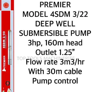 Premier 3hp 160m Head Submersible Pump With Control Box