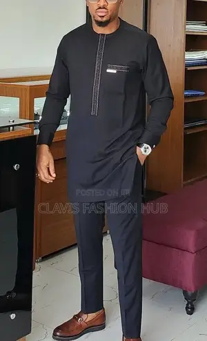 Traditional Black Men Suit for Funeral