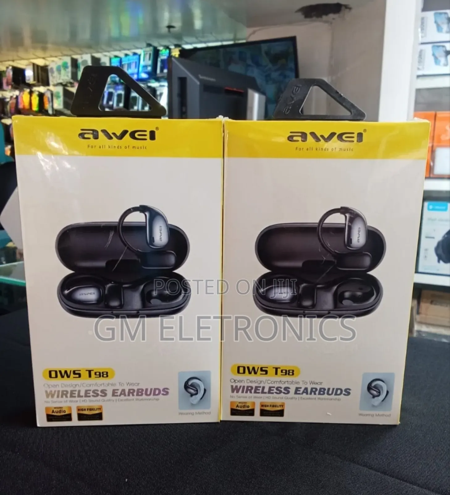 Awei Ows T98 Ear-Hook Bt Earphone Ipx6 Waterproof- Black.