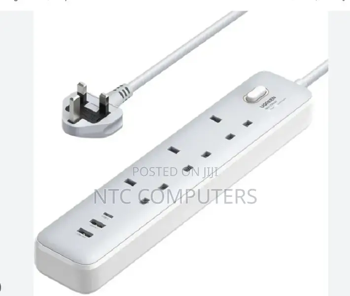 UGREEN 30W 3 AC Power Strip With Master Switch (2A1C) - CD28