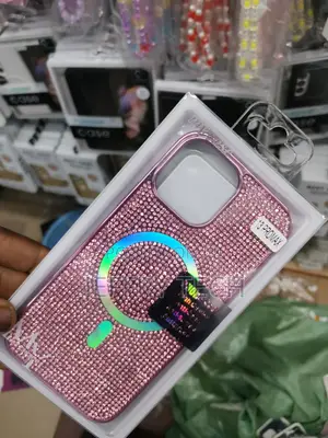 Glitter iPhone 13 Pro Max Case - Magsafe Compatible-Pink