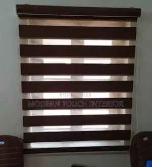 Dark Brown Sheer Roller Blinds