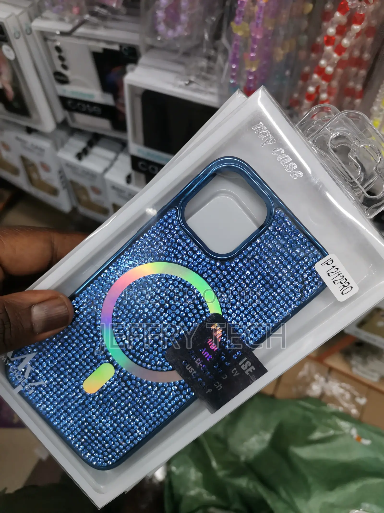 Glitter iPhone 12/12 Pro Case Compatible With Magsafe -Blue