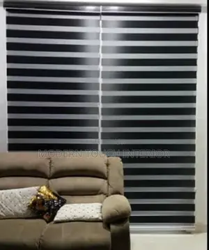 Black Custom Sheer Roller Blinds