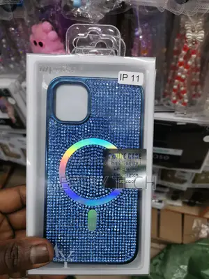 Magsafe Plating Gradient Glitter Case for iPhone 11-Blue