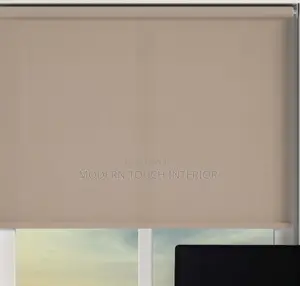 Beige Sunscreen Blinds for Privacy