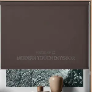 Brown Sunscreen Window Blinds