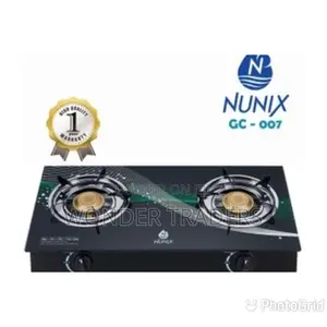 Nunix 2 Burner Glass Table Top Gas Cooker