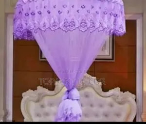 King-Size Bed Mosquito Purple Round Net