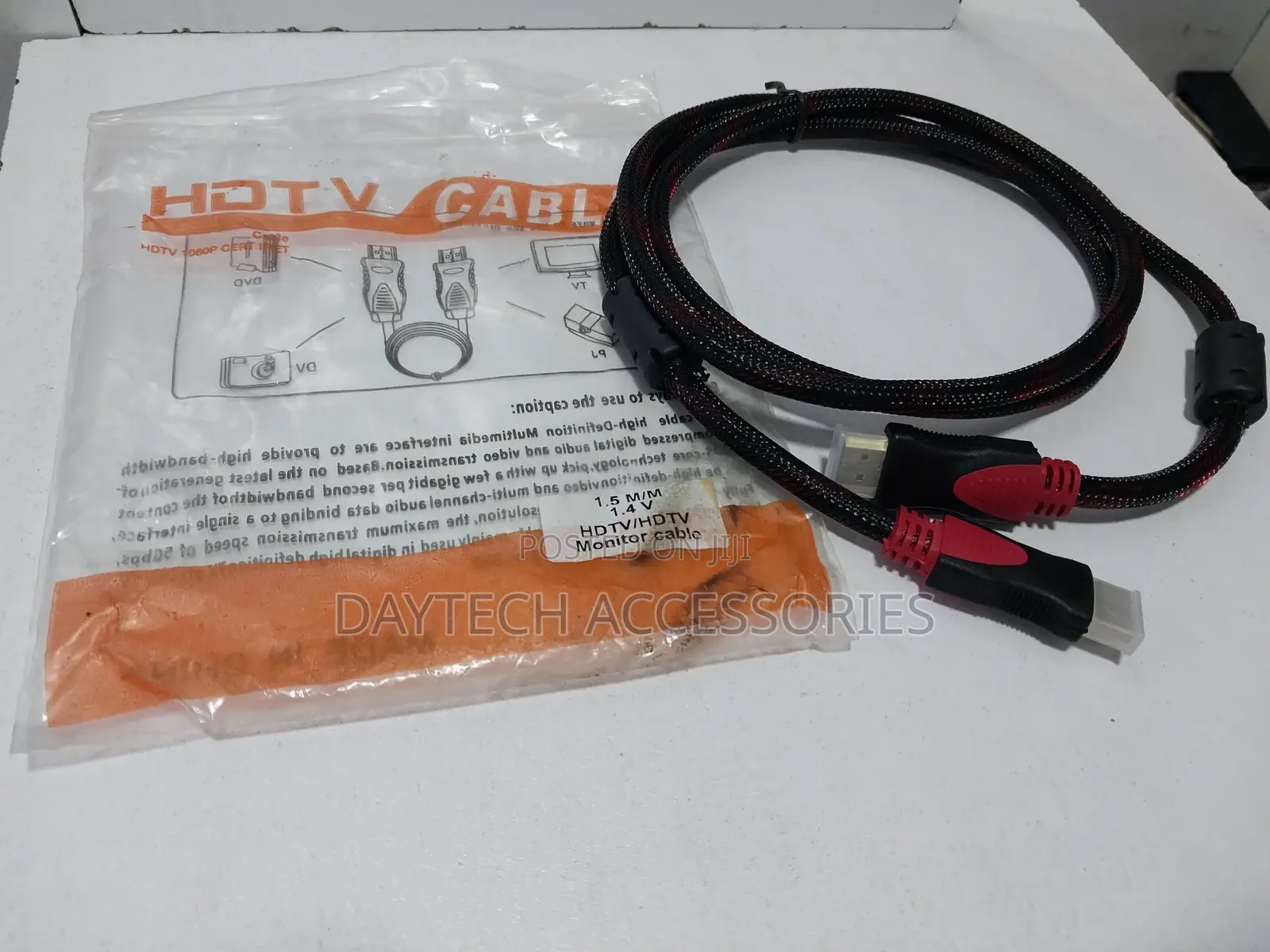 High Speed Braided Hdmi to Hdmi Cable 1080p 1.5m