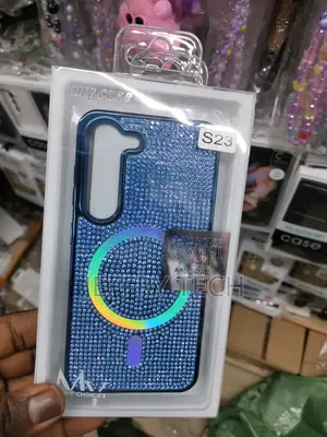 Samsung Galaxy S23 Glitter Case Compatible With Magsafe-Blue