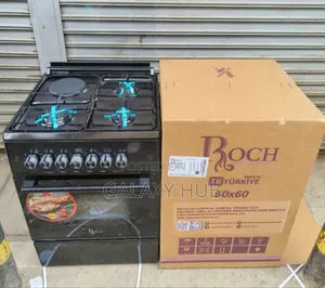 Roch 60x60 3 Gas + 1 Electric Oven, Cooker Reck-631-Bl