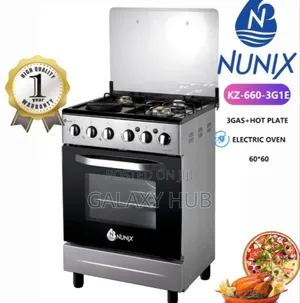 Free Standing Nunix 60×60 3gas+1-Electric Gas Cooker